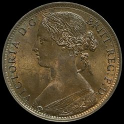 1861 Queen Victoria Bun Head Penny Obverse
