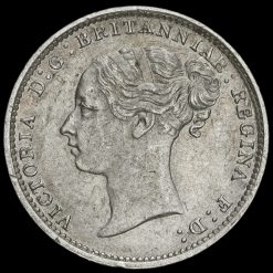 1886 Queen Victoria Young Head Silver Threepence Obverse