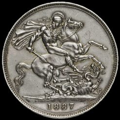 1887 Queen Victoria Jubilee Head Silver Crown Reverse