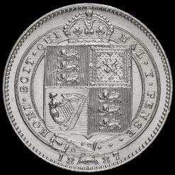 1887 Queen Victoria Jubilee Head Silver Shilling Reverse
