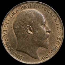 1902 Edward VII High Tide Halfpenny Obverse