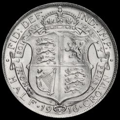 1916 George V Silver Half Crown Reverse