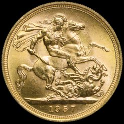 1957 Elizabeth II Gold Full Sovereign Reverse