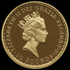 1995 Elizabeth II 22ct Gold Proof £10 1/10 oz Britannia Obverse