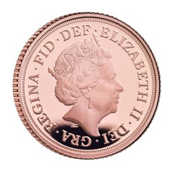 2019 Elizabeth II 22ct Gold Proof Half Sovereign Reverse