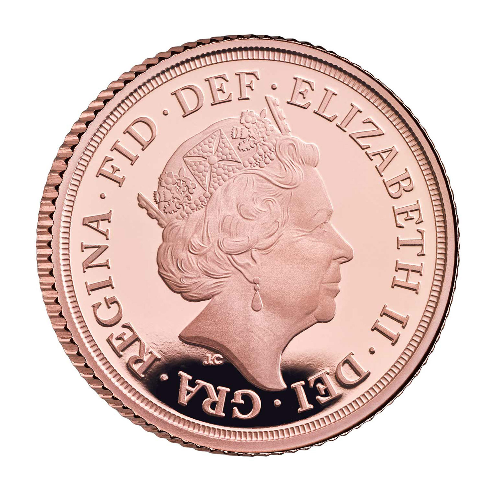 2019 Elizabeth II 22ct Gold Proof Half Sovereign Reverse