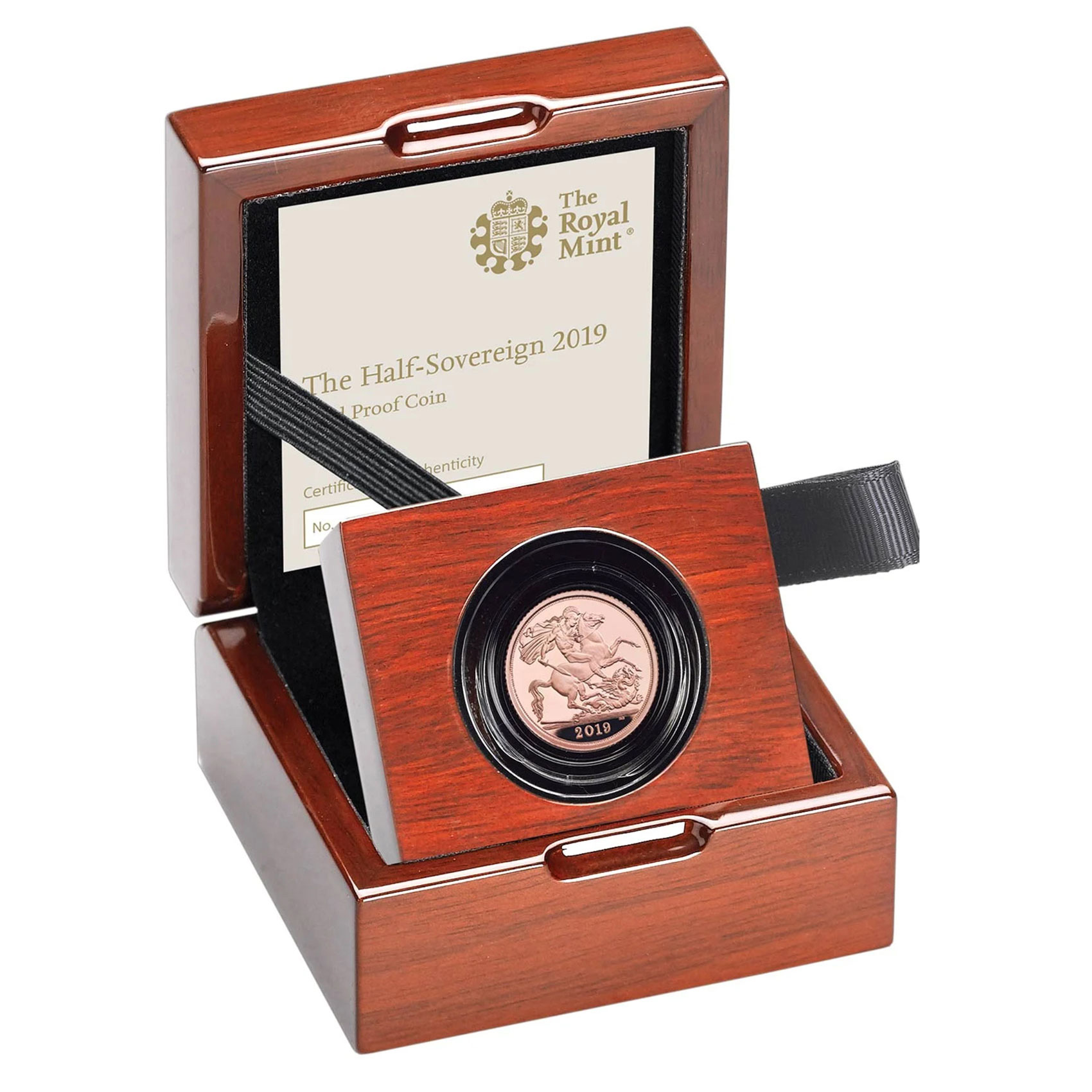 2019 Elizabeth II 22ct Gold Proof Half Sovereign Obverse