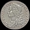 1758 George II Early Milled Silver Shilling Obverse