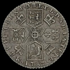 1787 George III Early Milled Silver Shilling Reverse