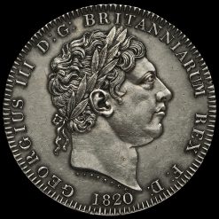 1820 George III Milled Silver LX Crown Obverse