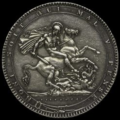 1820 George III Milled Silver LX Crown Reverse