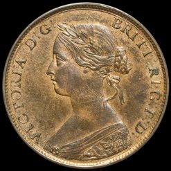 1860 Queen Victoria Bun Head Halfpenny Obverse