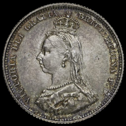 1887 Queen Victoria Jubilee Head Silver Shilling Obverse