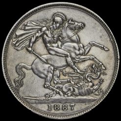1887 Queen Victoria Jubilee Head Silver Crown Reverse