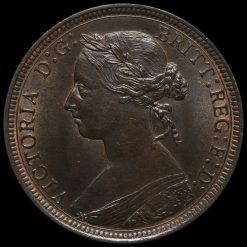 1890 Queen Victoria Bun Head Halfpenny Obverse