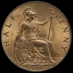 1900 Queen Victoria Veiled Head Halfpenny Reverse