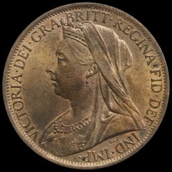 1901 Queen Victoria Veiled Head Penny Obverse