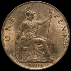 1901 Queen Victoria Veiled Head Penny Reverse