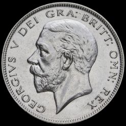 1929 George V Silver Half Crown Obverse