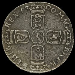 1700 William III Early Milled Silver Sixpence Reverse
