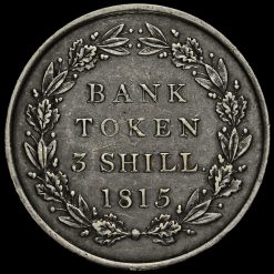 1815 George III Silver Three Shilling Bank Token Reverse