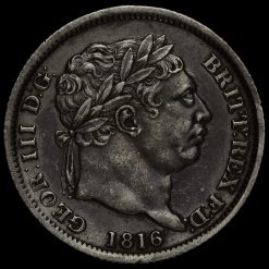 1816 George III Milled Silver Shilling Obverse