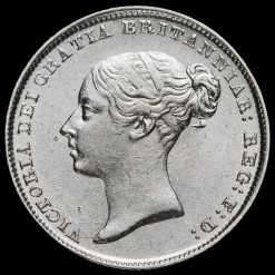 1843 Queen Victoria Young Head Silver Sixpence Obverse