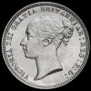 1874 Queen Victoria Young Head Silver Sixpence Obverse