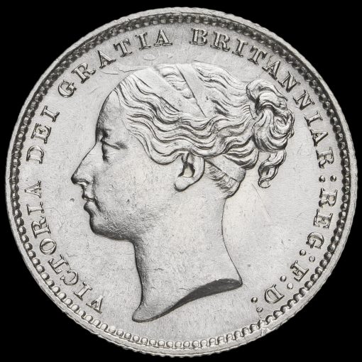1886 Queen Victoria Young Head Silver Shilling Obverse