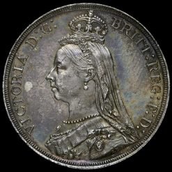 1887 Queen Victoria Jubilee Head Silver Crown Obverse