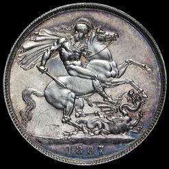 1887 Queen Victoria Jubilee Head Silver Crown Reverse
