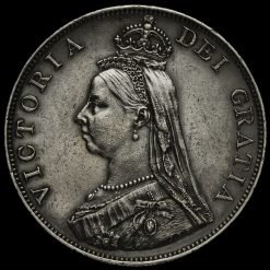 1887 Queen Victoria Jubilee Head Silver Double Florin Obverse
