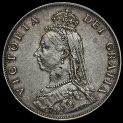 1887 Queen Victoria Jubilee Head Silver Florin Obverse