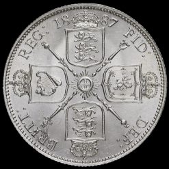 1887 Queen Victoria Jubilee Head Silver Florin Reverse