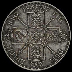1887 Queen Victoria Jubilee Head Silver Florin Reverse