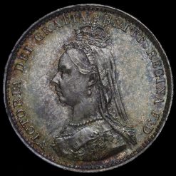 1887 Queen Victoria Jubilee Head Silver Threepence Obverse