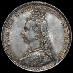 1887 Queen Victoria Jubilee Head Silver Threepence Obverse