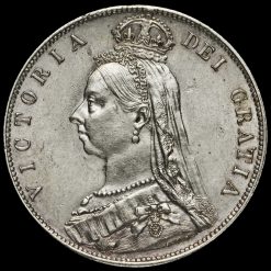 1889 Queen Victoria Jubilee Head Silver Half Crown Obverse