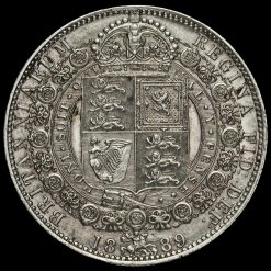 1889 Queen Victoria Jubilee Head Silver Half Crown Reverse