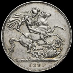 1890 Queen Victoria Jubilee Head Silver Crown Reverse