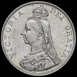 1890 Queen Victoria Jubilee Head Silver Double Florin Obverse