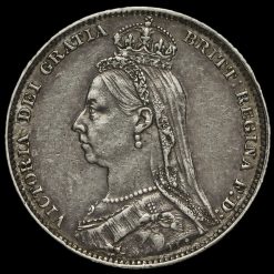 1890 Queen Victoria Jubilee Head Silver Shilling Obverse