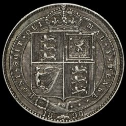 1890 Queen Victoria Jubilee Head Silver Shilling Reverse