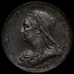1898 Queen Victoria Veiled Head Silver Maundy Fourpence Obverse