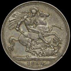 1899 Queen Victoria Veiled Head Silver LXIII Crown Reverse