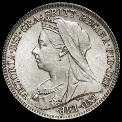 1900 Queen Victoria Veiled Head Silver Sixpence Obverse