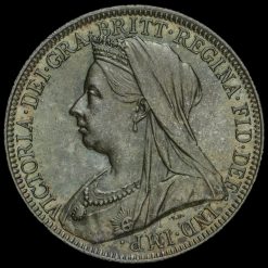 1901 Queen Victoria Veiled Head Silver Florin Obverse