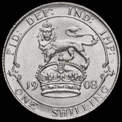 1908 Edward VII Silver Shilling Reverse