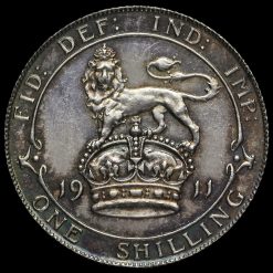1911 George V Silver Proof Shilling Reverse