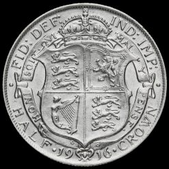 1916 George V Silver Half Crown Reverse